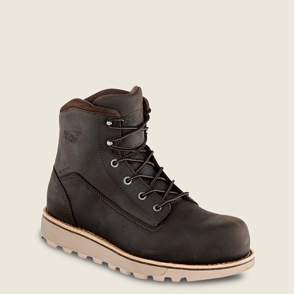 Red Wing Safety Boots Traction Tred Lite - 6-Inch Waterproof Toe - Mørke Brune - Herre 3680-RUMKX